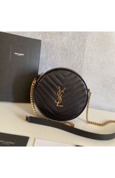 Replica AAA SAINT LAURENT leather shoulder bag Y610436 black HV07359of41