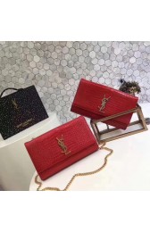 Replica AAA Yves Saint Laurent Croco Leather Shoulder Bag 2811 red HV11374of41