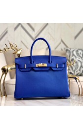 Replica Best Quality Hermes original Epsom Leather HB35O Electro optic blue&gold Metal HV03770Rf83