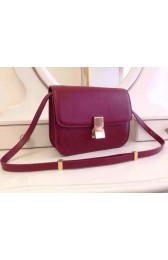 Replica Celine Classic Box Flap Bag Calfskin Leather 2263 Burgundy HV01285Ac56