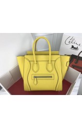 Replica Celine Luggage Micro Original Leather Tote Bag M3308 lemon HV00307Vi77