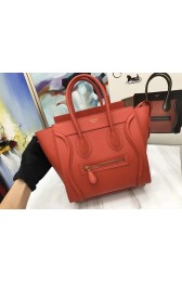 Replica Celine Luggage Micro Original Leather Tote Bag M3308 orange HV09090KG80