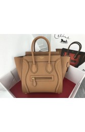 Replica Cheap Celine Luggage Micro Original Leather Tote Bag M3308 apricot HV08536Mq48