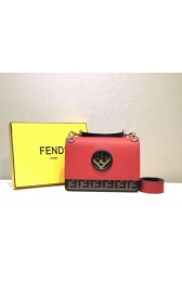 Replica Cheap FENDI Kan I Leather Shoulder Bag 8BT284 red HV01601Mq48