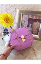 Replica Chloe Drew Shoulder Bags Calfskin Leather 3369 Rose HV07764HB48