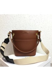 Replica Chloe Roy Mini Smooth Leather Bucket Bag S126 camel HV01833Jw87