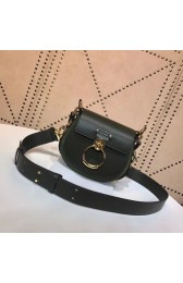 Replica CHLOE Tess Small leather shoulder bag 3E153 Blackish green HV05495sA83