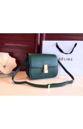 Replica Designer Celine Classic Box Flap Bag Calfskin Leather 2263 Green HV01495Bb80