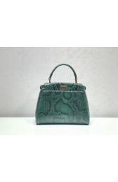 Replica Fashion Fendi MINI PEEKABOO Handbag python 8BN244K green HV10127HM85