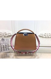 Replica Fendi PEEKABOO Tote Bag 3659 Apricot HV08337Vi77