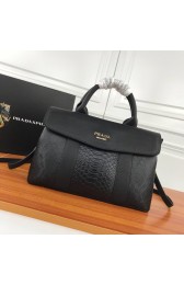 Replica High Quality Prada Calf Leather Bag Original Leather PD9654 Black HV01885Jh90