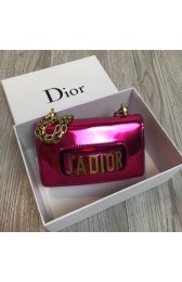 Replica MINI Jadior flap bag metallic mirror calfskin M9002 rose HV08242ij65