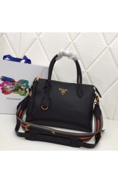 Replica Prada Calf leather bag 1BA157 black HV08001YP94