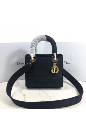 Replica Top DIOR TOTE BAG IN EMBROIDERED CANVAS C4532 black HV11948Vx24