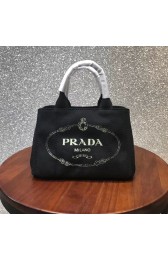 Replica Top Prada Fabric Printed Tote 1BG439 black HV05041Cq58