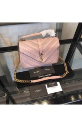 YSL Classic Calfskin Leather Flap Bag 2802 pink HV00168cf57