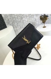 ysl small kate satchel original Calf leather 2822 black Gold chain HV06161UF26