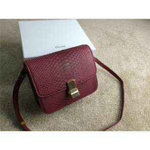 2015 Celine Classic retro original true snakeskin 11042-1 burgundy HV08550DS71