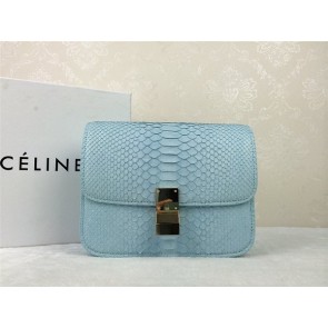 2015 Celine Classic retro original true snakeskin 11042-1 sky blue HV03524TV86