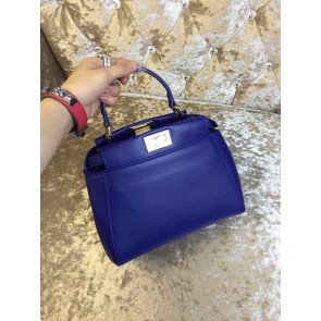 2015 Fendi mini peekaboo bag calfskin leather 30320 royal blue HV03332vX95