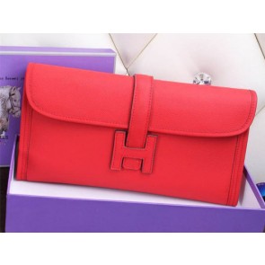 2015 hermes jige elan long clutch bag epsom leather red 509058 HV11082JD28