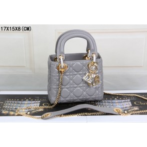 AAAAA Imitation Dior mini 99001 original leather Gray HV10250oT91