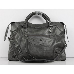 Balenciaga The City Handbag Sheepskin 084332 Dark gray HV08272ta99