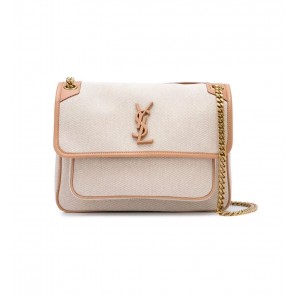 Best 1:1 Yves Saint Laurent IN CANVAS AND LEATHER Y698894H Apricot HV00524OR71