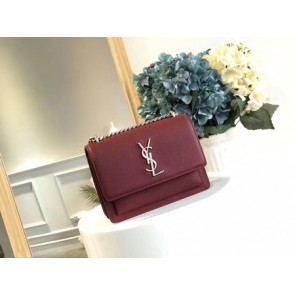 Best 1:1 Yves Saint Laurent Original Leatehr mini Shoulder Bag 8004 Wine HV10014OR71