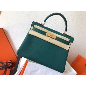 Best Quality Hermes original Togo leather kelly bag KL320 green HV01573xb51