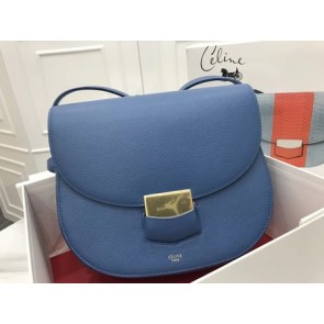 Celine Compact Trotteur Cattle leather Shoulder Bag 1269 blue HV00857lq41