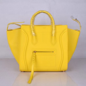 Celine Luggage Phantom Tote Bag Ferrari Leather 8803-3 Yellow HV05175qM91