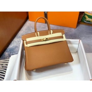 Hermes Birkin 25CM Epsom Bag Original Leather H25E brown HV03035ea89