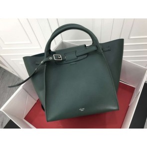 Imitation Celine the big bag calf leather Tote Bag 183313 Blackish green HV08596Oz49