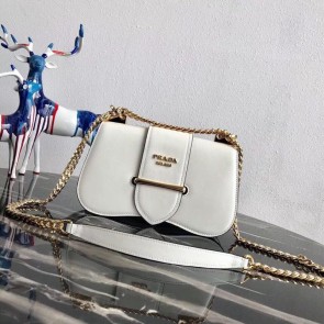 Prada Sidonie leather shoulder bag 1BD184 white HV01308cf57