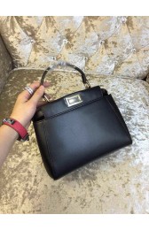 2015 Fendi mini peekaboo bag calfskin leather 30320 black HV00657Ty85