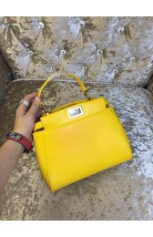 2015 Fendi mini peekaboo bag calfskin leather 30320 yellow HV09658cf57