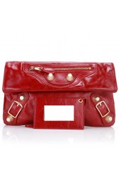 Balenciaga Flap Clutch Bag Eggplant 330 Red Gold HV00056jo45