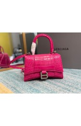 Balenciaga Hourglass XS Top Handle Bag 28331S neon pink HV01486vX33