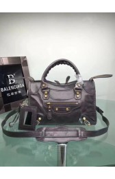 Balenciaga The City Handbag Calf leather 084333 grey HV00578hk64