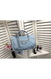 Balenciaga The City Handbag Sheepskin 084334 Light blue HV00205Qu69