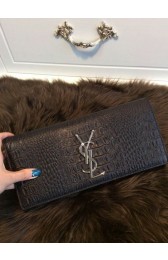 Best 2015 Yves Saint Laurent spring and summer new model crocodile grain 311212-1 black HV08511kr25