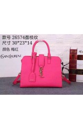 Best Quality Yves Saint Laurent Litchi Leather Tote Bag 26574 Rose HV01253xb51