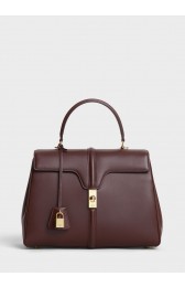 CELINE MEDIUM 16 BAG IN SATINATED CALFSKIN 187373 BROWN HV02414fr81