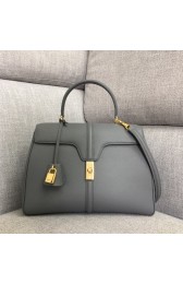 CELINE MEDIUM 16 BAG IN SATINATED CALFSKIN 187373 grey HV01795DV39