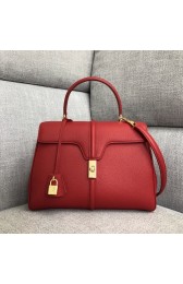 CELINE MEDIUM 16 BAG IN SATINATED CALFSKIN 187373 red HV03620DV39