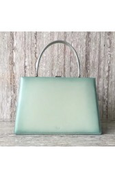 CELINE MEDIUM CLASP HANDBAG IN BOX CALFSKIN WITH PATINA 180923 light green HV04477pk20