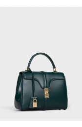 CELINE SMALL 16 BAG IN SATINATED CALFSKIN 188003 GREEN HV03881uk46