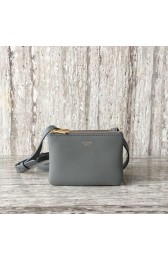 Celine TRIO BAG IN SMOOTH LAMBSKIN MINI 1920 grey HV09385DO87