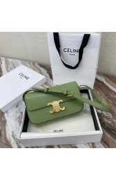 Celine TRIOMPHE SHOULDER BAG IN NATURAL CALFSKIN 194143 green HV08295OG45